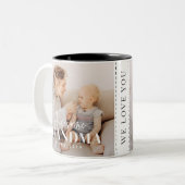 Geweldige oma sinds 20XX Eenvoudige Elegante Foto Tweekleurige Koffiemok (Voorkant links)