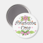 Geweldige Oma T-Shirt Magneet (Voorkant / Achterkant)