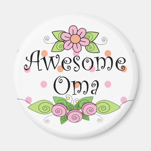 Geweldige Oma T-Shirt Magneet (Voorkant)
