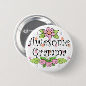 Geweldige Oma T-Shirt Ronde Button 5,7 Cm (Voorkant /achterkant)