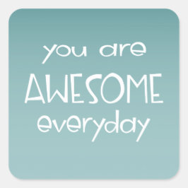 Geweldige Ombre Blauwgroen | Sticker leraar