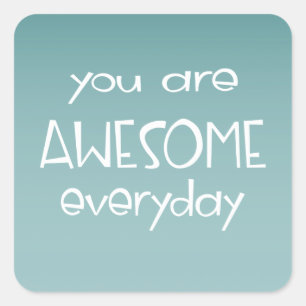 Geweldige Ombre Blauwgroen Sticker leraar