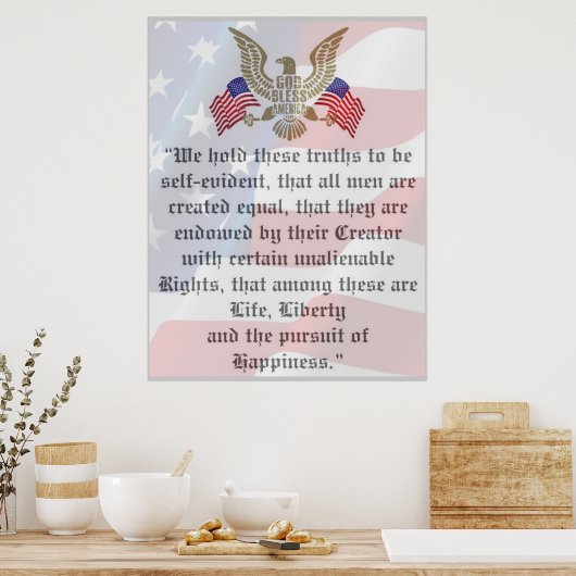 Geweldige onafhankelijkheidsverklaring Patriottisc Poster (Keuken)