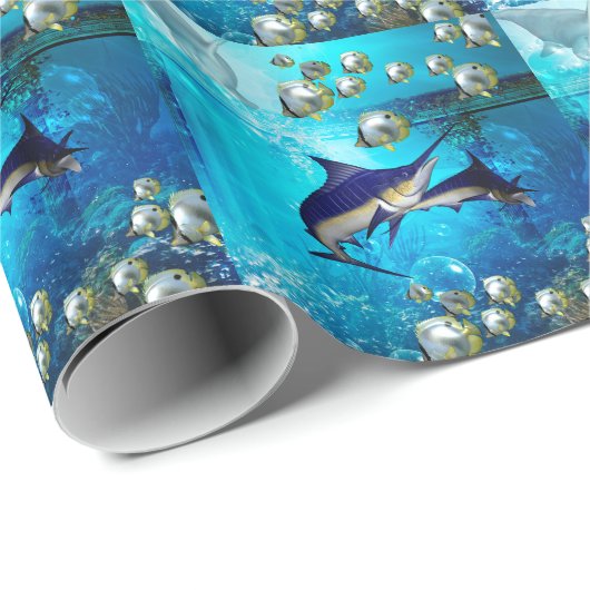 Geweldige onderwaterwereld cadeaupapier (Rol Hoek)