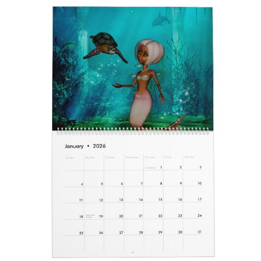 Geweldige onderwaterwereld kalender (Jan 2026)