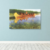 Geweldige ontdekkingsreizigers door Remington,  Pi Canvas Afdruk (Insitu (Houten vloer))