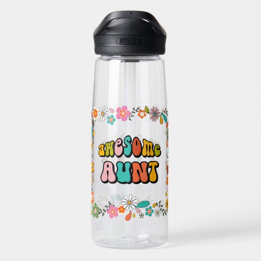 Geweldige ontwerp van tante 70 met daarop geïnspir waterfles (Achterkant)