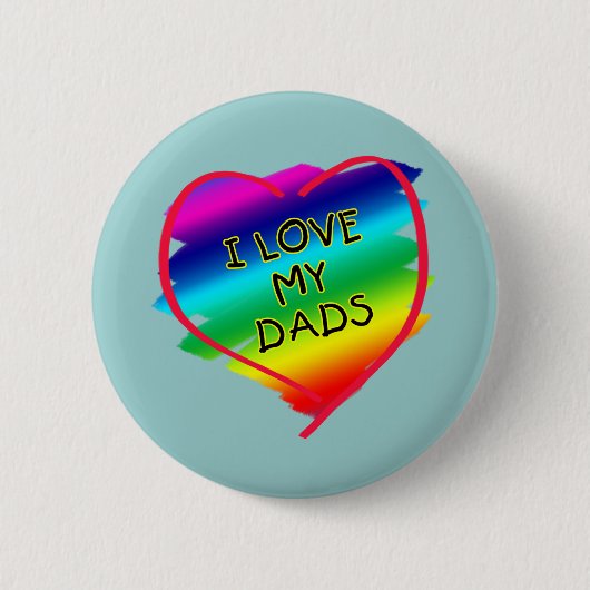 Geweldige ontwerp voor Gay Dads Ronde Button 5,7 Cm (Voorkant)