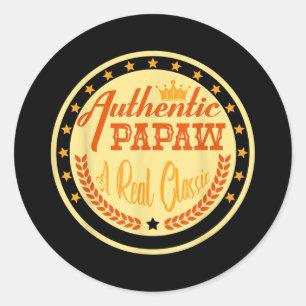Geweldige ontwerp voor opbergpawpaw voor wollen va ronde sticker