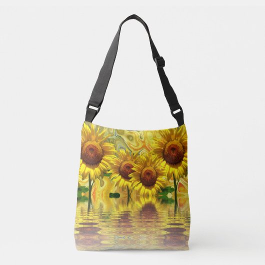 Geweldige ontwerp voor zonnebloemen crossbody tas (Voorkant)