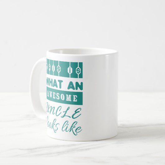 Geweldige oom Funny oom Quote Gift voor oom Koffiemok (Voorkant links)