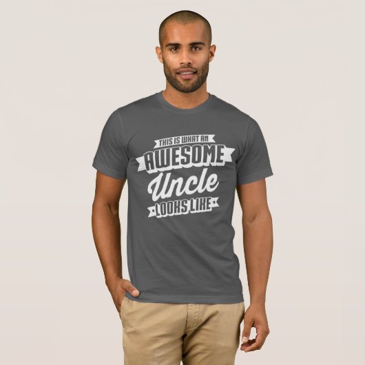Geweldige oom lijkt op t-shirt (Voorkant volledig)