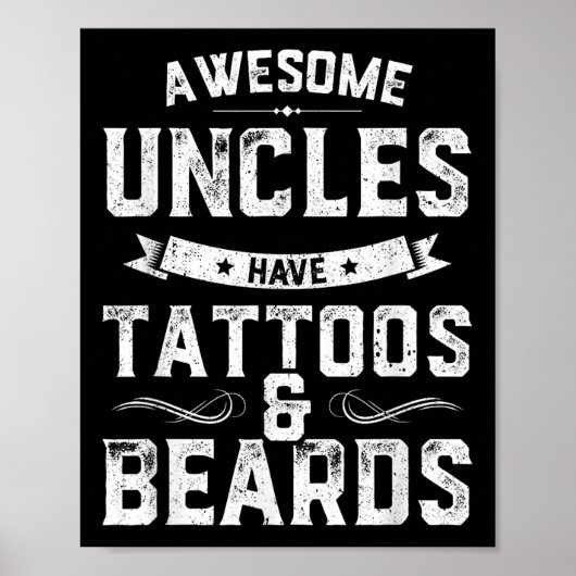 Geweldige ooms hebben Tattoos en baarden Poster (Voorkant)