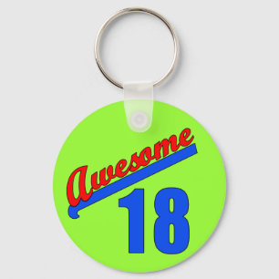 Geweldige op 18 jaar 18e verjaardag sleutelhanger