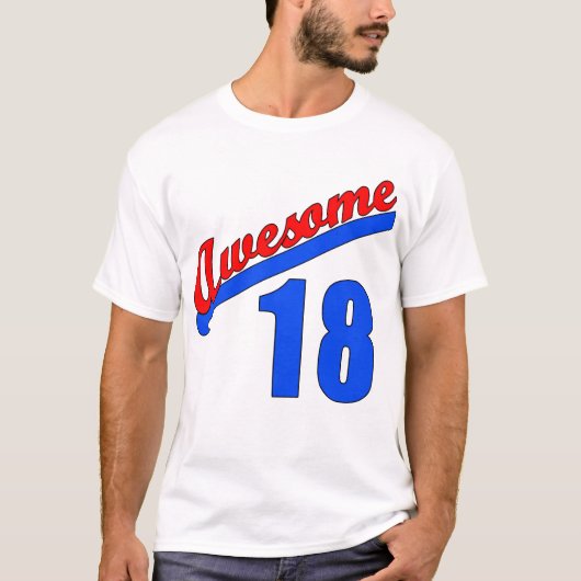 Geweldige op 18 jaar 18e verjaardag t-shirt (Voorkant)