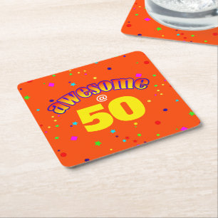 Geweldige op 50 kartonnen onderzetters