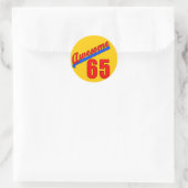 Geweldige op 65 jaar ronde sticker (Tas)