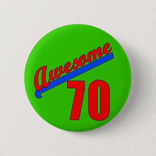 Geweldige op 70 jaar 70e verjaardag ronde button 5,7 cm (Voorkant)