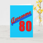 Geweldige op 80 jaar Oude 80ste verjaardag Kaart (Gele Bloem)