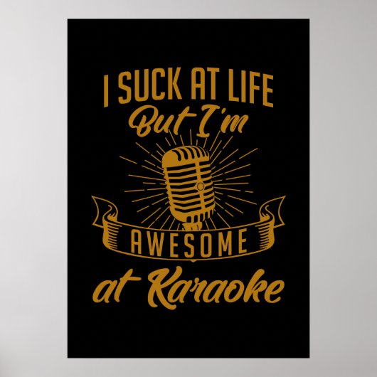 Geweldige op Karaoke Poster (Voorkant)