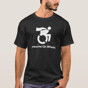 Geweldige op rolstoel superheld Funny T-shirt