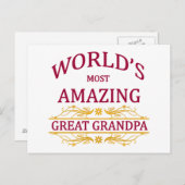 Geweldige opa briefkaart (Voorkant / Achterkant)