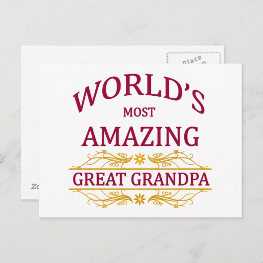 Geweldige opa briefkaart (Voorkant / Achterkant)