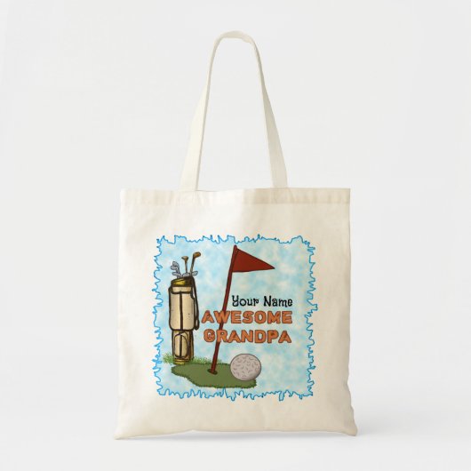 Geweldige opa Golf-canvas tas (Voorkant)