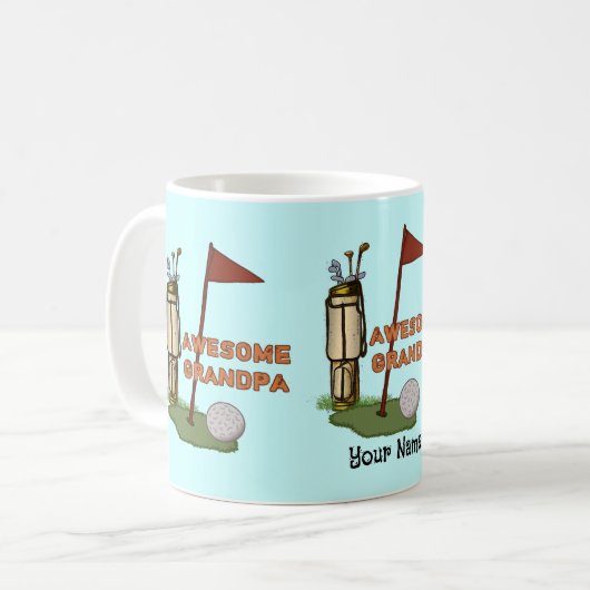 Geweldige Opa Golf mok (Voorkant links)