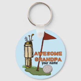 Geweldige Opa Golf sleutelhanger