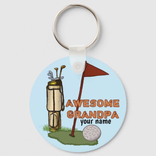 Geweldige Opa Golf sleutelhanger (Voorkant)