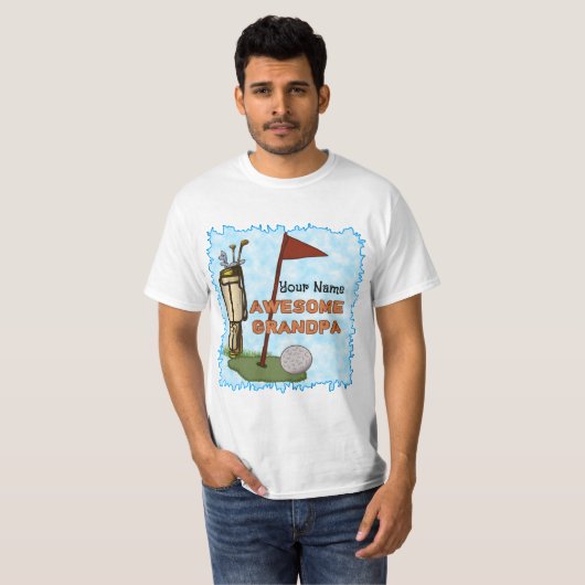 Geweldige opa Golf T-shirt (Voorkant volledig)
