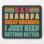 Geweldige opa, ik word nog steeds beter grappig muismat (Voorkant)