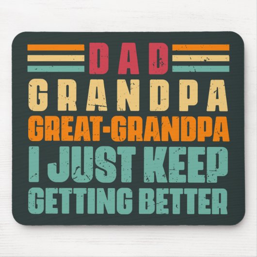 Geweldige opa, ik word nog steeds beter grappig muismat (Voorkant)