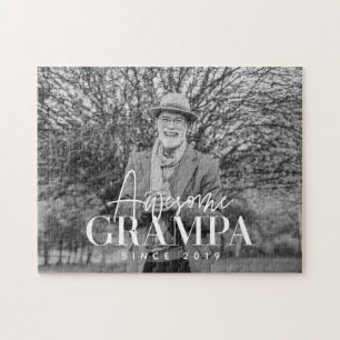Geweldige Opa Sinds 20XX Eenvoudig Elegant Foto Legpuzzel