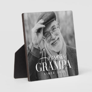 Geweldige opa sinds 20XX Eenvoudige elegante foto Fotoplaat