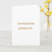 geweldige opossum kaart (Gele Bloem)