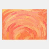 Geweldige Oranje kleurengecoördineerde patronen Inpakpapier Vel (Voorkant 3)