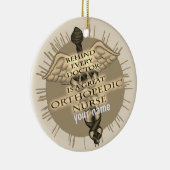 Geweldige orthopedieverpleegster keramisch ornament (Rechts)