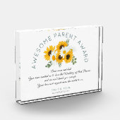 Geweldige Ouder Award Zonnebloemen Bruiloft Dank u Fotoblokken (Links)