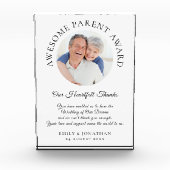 Geweldige Ouder Bedankt Van Pasgetrouwden Trouwen Fotoblokken (Voorkant)