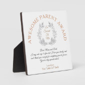 Geweldige Ouder Prijs Typografie Uw Bericht Cadeau Fotoplaat (Voorkant)