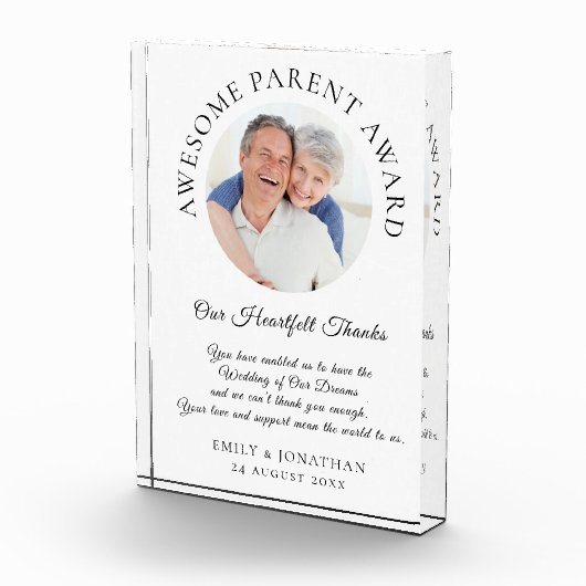 Geweldige ouderlijke Bedankt van Passen getrouwd b Fotoblokken (Rechts)