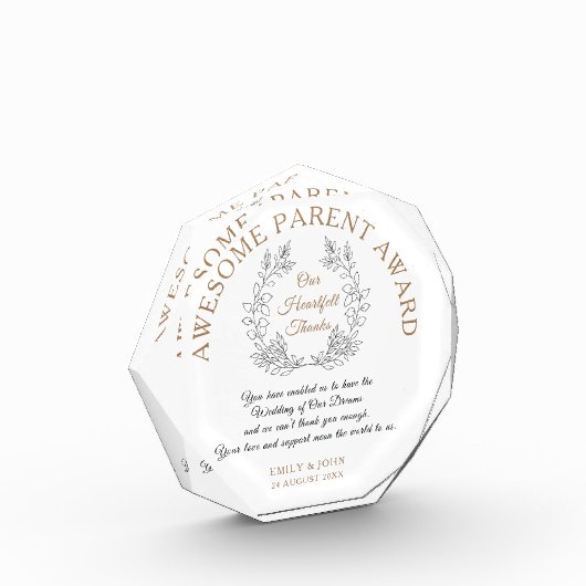 Geweldige Ouderprijs / Bedankt van Bride & Groom Fotoblokken (Links)