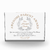 Geweldige Ouderprijs Bedankt van Bride & Groom Fotoblokken (Voorkant)