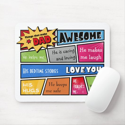 Geweldige pa Mousepad Muismat (Met muis)