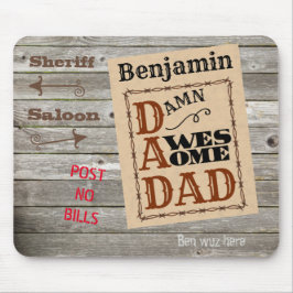 Geweldige pa Westerne Geëigende Muismat van de Naa