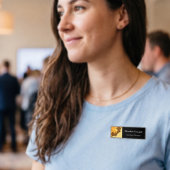 Geweldige paard met ontwerp naambadge