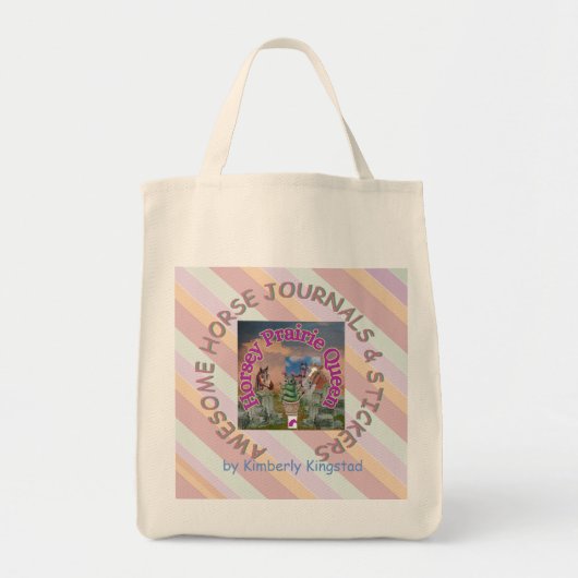 geweldige paardenjournaal stickers tote bag (Voorkant)
