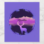 Geweldige Paars bergwandelaar Wijn Etiket (Enkel label)